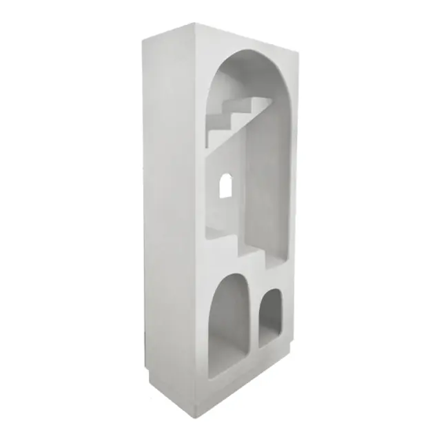 Βιβλιοθήκη-ραφιέρα Boolten pakoworld mdf λευκό 80x38x190εκ 2