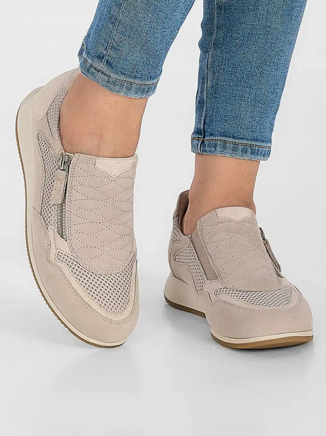 Gabor Sneakers Γυναικείο δέρμα/ύφασμα Μπεζ GAB/46408 12-PUDER - 40 2