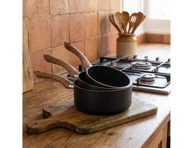 Σετ κατσαρόλες Livoo Sauce MEP115 - 3 τεμάχια - Brown/Black MEP115
