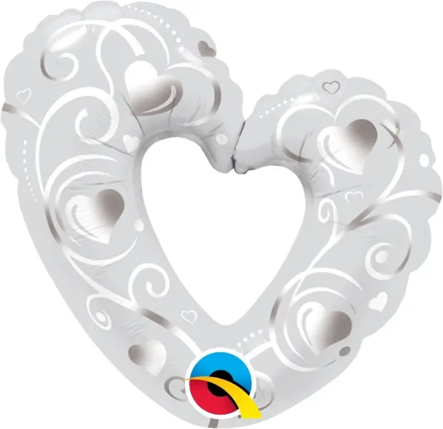 Μπαλ. Φοιλ 14 Hearts & Filigree White