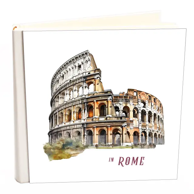 Άλμπουμ my album IN ROME με ρυζόχαρτο 24x24cm και κουτί άλμπουμ
