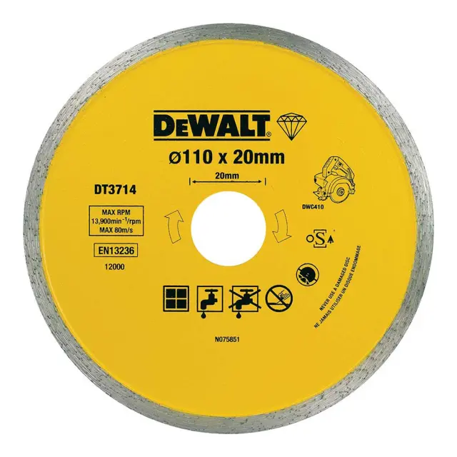 DEWALT DT3714 ΔΙΣΚΟΙ ΠΛΑΚΙΔΙΩΝ 110MMX20MM