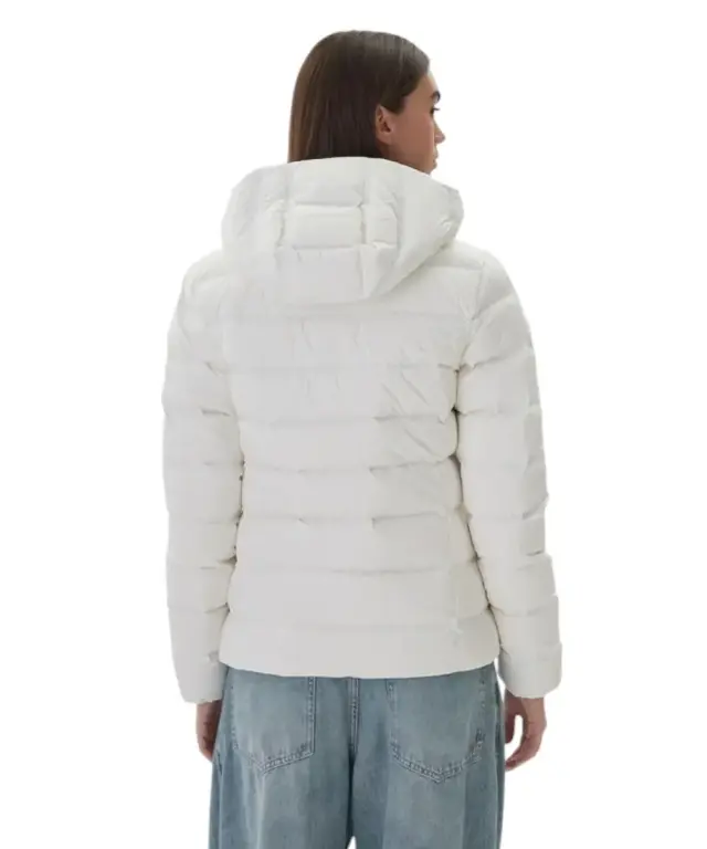 Tommy Hilfiger - Γυναικείο Μπουφάν Πουπουλένιο Slim Down Prnt Hood Regular Fit DW0DW21617-YBL Λευκό 3