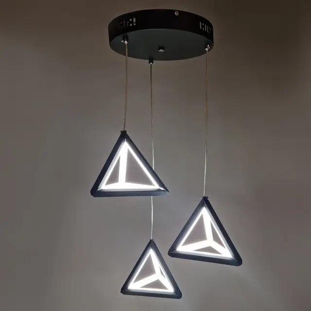 Φωτιστικό άνισο LED 108W Φ23 εκ. Πυραμίδα μαύρη - GLOBOBOX 3