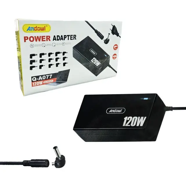 Andowl Φορτιστής Laptop Universal 120W με Αντάπτορες Q-A077 - Power Adapter 0751125