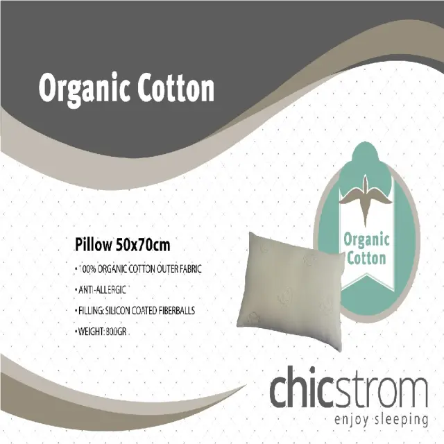 Chic Strom Μαξιλάρι Ύπνου Organic Cotton / 50x70cm 2