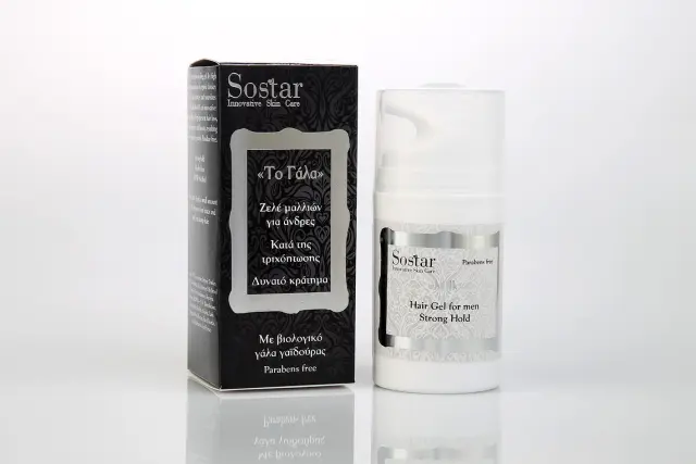 Sostar | Hair Gel for Men | Τζελ Μαλλιών για Άνδρες κατά της Τριχόπτωσης "Το Γάλα"| 75ml