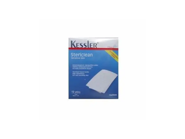 KESSLER STERICLEAN Αποστειρωμένες Γάζες 15x30cm 12τεμ.