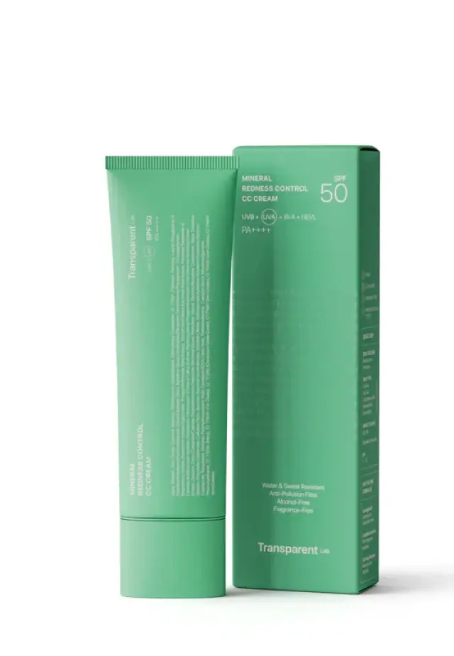 Niche Beauty Lab - Transparent Lab - Mineral Redness Control Cc Cream εξουδετερώνει άμεσα την ερυθρότητα με Spf50 Pa++++, 45ml