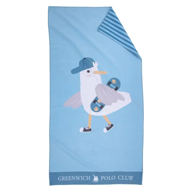 Πετσέτα Θαλάσσης 70x140 280gsm Greenwich Polo Club Junior Micro 4177 Blue 100% Microfiber
