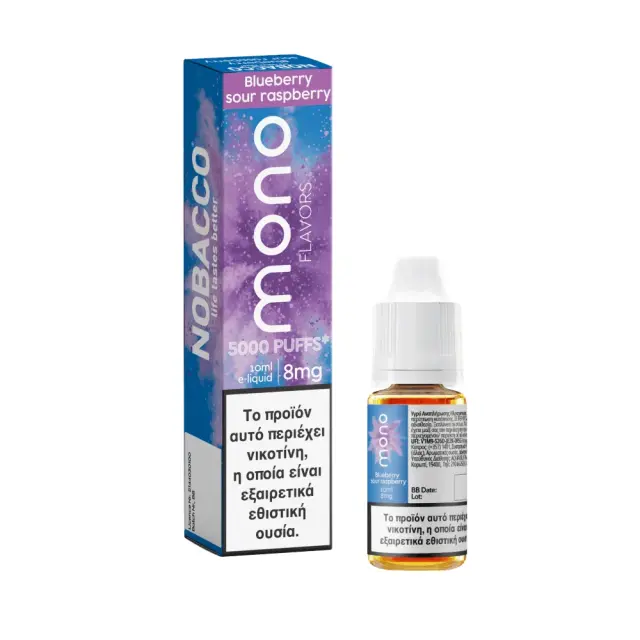Nobacco Mono Blueberry Sour Raspberry 8mg 10ml