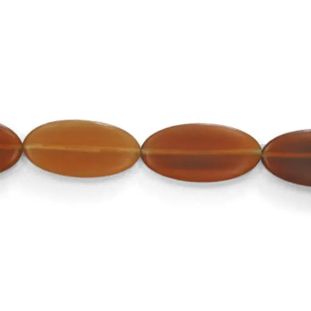Χάντρα απο Κέρατο - Amber - Oval Disc 30x15mm ~13τεμ