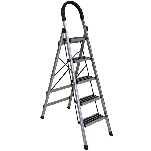 Bormann BHL7035 - Σκάλα Αλουμινίου Οικιακής Χρήσης 4+1 Σκαλιά, Αντιολισθητική (069973)