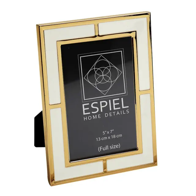 Κορνίζα μεταλλική λευκό 20x25cm Espiel FAM704