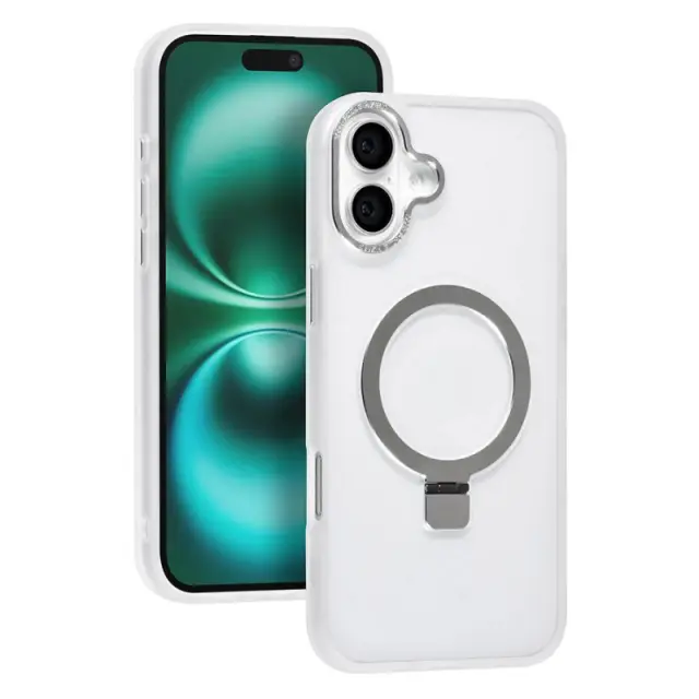 TUNIQ iPhone 16 Plus Back cover case - Magsafe - Ringstand - White