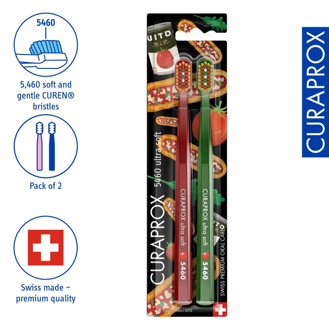 Curaprox CS 5460 Ultra Soft Pizza Edition – Οδοντόβουρτσα με 5.460 Τρίχες Curen 2