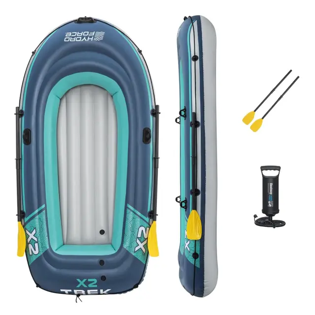 Bestway Hydro Force Trek X3 Φουσκωτή Βάρκα 3 Ατόμων Μπλε με Κουπιά & Τρόμπα 294x137εκ.