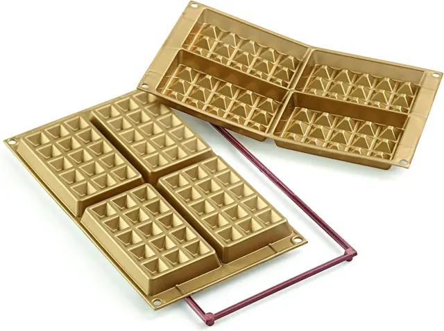 Silikomart Wonder Cakes Φόρμα Κέικ 4 Θέσεων 548ml Gold
