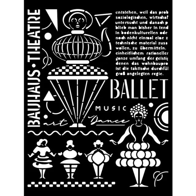 Thick Stencil Stamperia 20x25cm, Bauhaus, Theatre