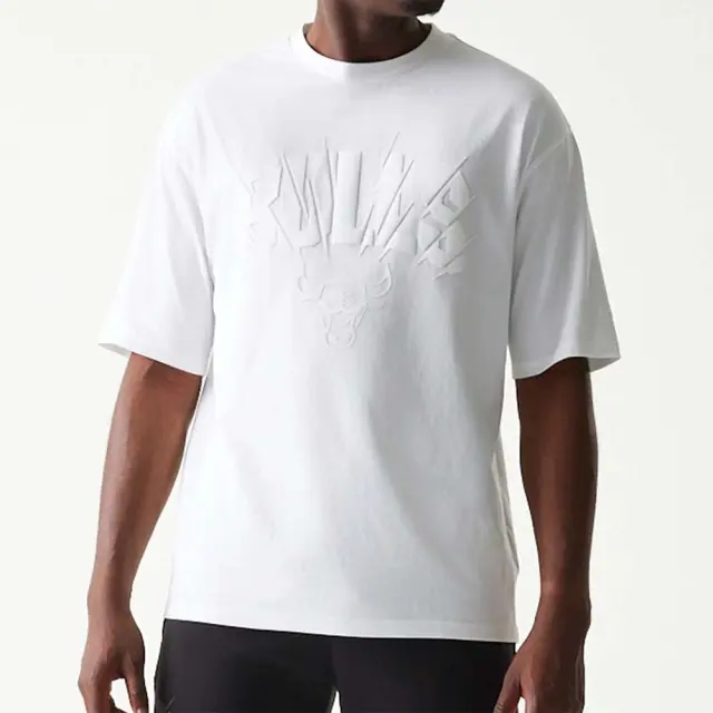 New Era Men's NBA Core Plus Chicago Bulls HD Oversized T-Shirt Άσπρο 60771519 (New Era) 3