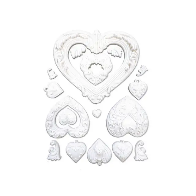Καλούπι σιλικόνης A5, 15×21cm, Stamperia, Hearts