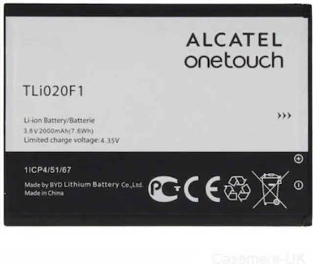 Battery Alcatel TLi020F1 for One Touch 7040/One Touch 7041/6036 - 1900mAh