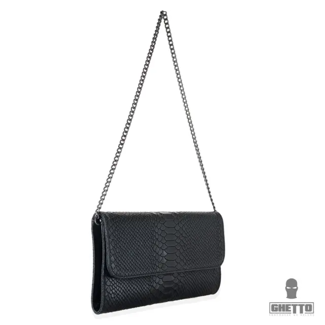 Ghetto Crocodile Texture Clutch Bag with Chain Strap 3