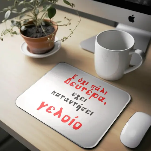 Mousepad (ε όχι πάλι δευτέρα ) Διαστάσεις: 23cm(μήκος) x 20cm (ύψος)