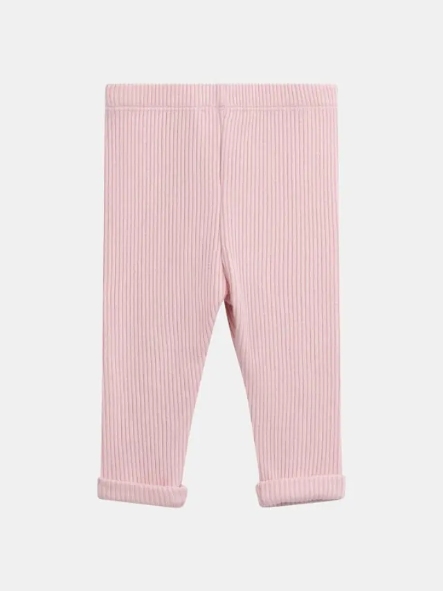 Βρεφικό Κολάν για Κορίτσια Ribbed Pink ΡΟΖ 3