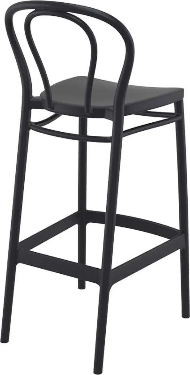 Σκαμπό Bar VICTOR Μαύρο PP 45x52x106cm 2