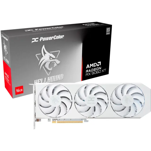 PowerColor Radeon RX 9060 XT Hellhound Spectral White 16G (white)