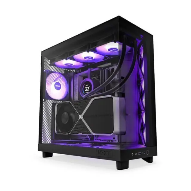 NZXT PC Case H6 Flow RGB ATX Midi Tower Black (CC-H61FB-R1)