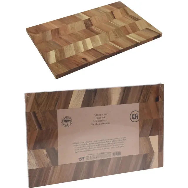 Επιφάνεια Κοπής Καφέ Ξύλο Ακακίας 40x25x1.6cm
