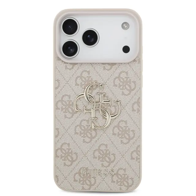 Guess PU 4G Metal Logo Case for iPhone 18 Pro Max Pink 3