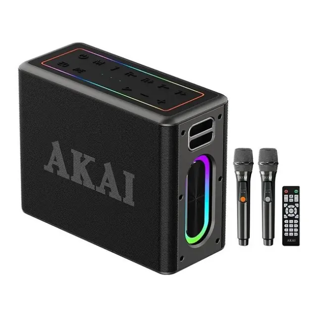 AKAI Speaker ABTSW-120 BT 80W RMS IPX6 TWS 2x Microphones USB/TF 4000mAh (ABTSW-120)