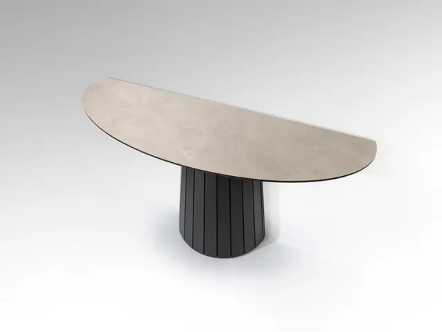Κονσόλα Koria 599481 Matt Stone με μαύρο MDF 130×80×42 cm Πέτρα 3
