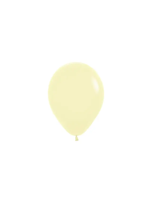 Μπαλόνια Λάτεξ 5 Pastel Matte Yellow / 50 τεμ - Κίτρινο