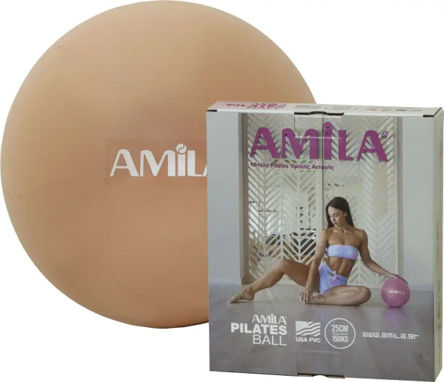 Amila μπαλα Pilates 25cm , χρυσό χρώμα ,σε κουτί 2