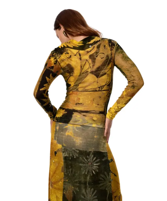Desigual - Γυναικείο Μακρυμάνικο Πλεκτό Whismy Jersey 26WWJF46-4010 Κίτρινο 2