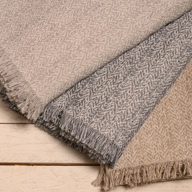 Ριχτάρι Διθέσιο 180Χ250 Melinen Ophelia Beige 85% Βαμβάκι-15% Πολυέστερ 2