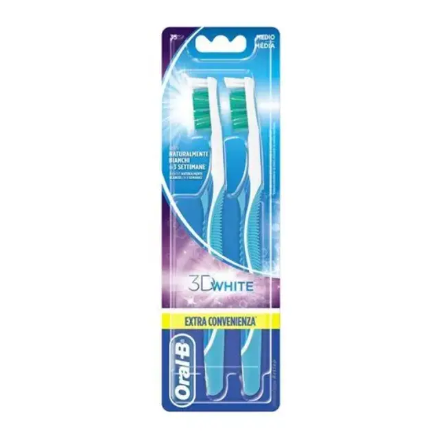 Oral-B 3D White Toothbrush 35 Medium 2pcs