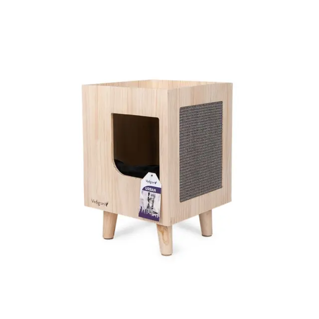 Vadigran Urban Cat Climber Shorty Ονυχοδρόμιο και Σπιτάκι για Γάτες 33×33×48cm 3