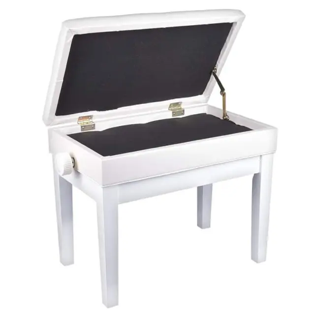 V-TONE BENCH 2 WH piano bench with storage compartment WHITE 2