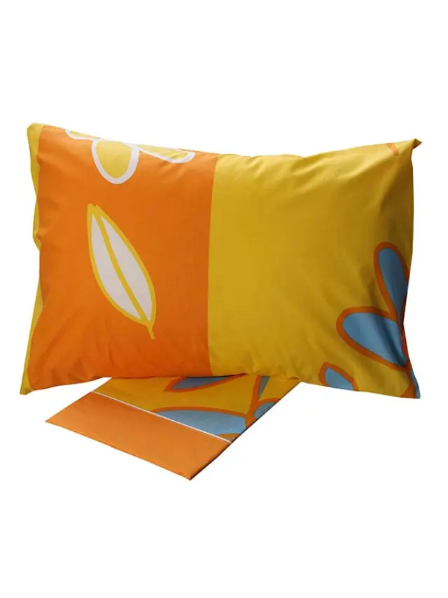 Σετ Σεντόνια Cotton Feelings εμπριμέ 129 Yellow Μονό (160x260) Sunshine