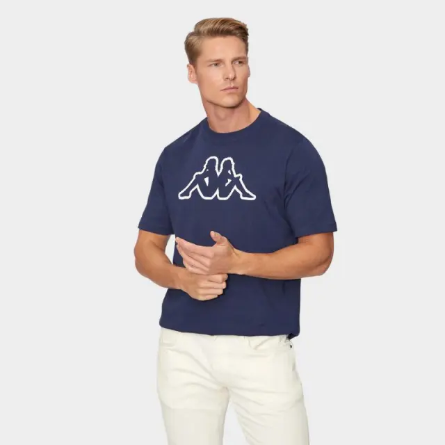 Kappa - Ανδρικό T-shirt Cromen 303HZ70-193 Μπλε Σκούρο - XL