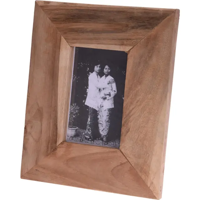 Koρνίζα Ξύλο Teak, με βάση και εσοχή - 22x27.5cm J11800010