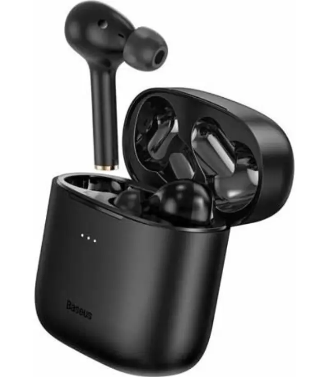 Baseus Encok W06 , TWS Earpods , Bluetooth 5.0 , Qualcomm Apt-X , Wireless Charging - Black
