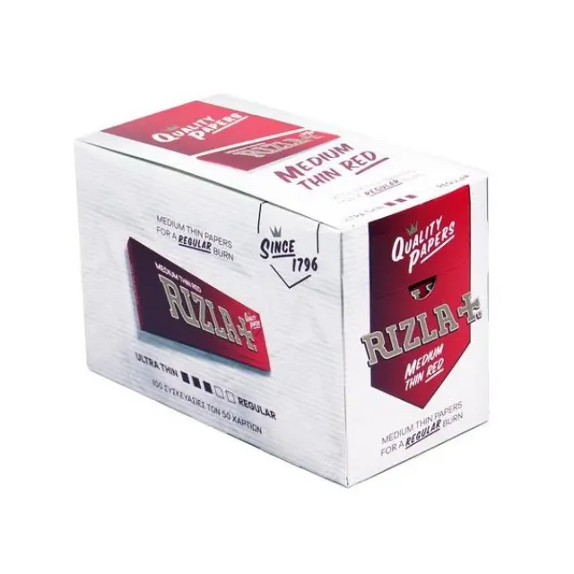 Χαρτάκια Rizla Κόκκινο 50 φύλλων Συσκ. 100 τμχ