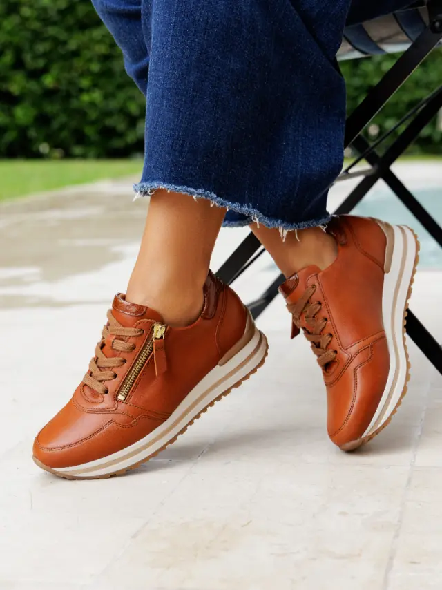 Gabor Sneakers Γυναικείο δέρμα Καφέ GAB/76528 54-COGNAC 2