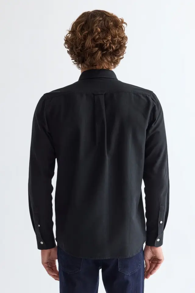 Wrangler Ανδρικό Πουκάμισο Oxford 112378099 – Black - S 2
